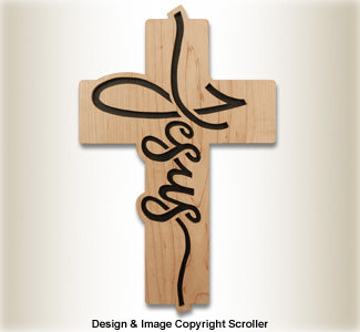 Jesus Script Wall Cross Pattern - Downloadable