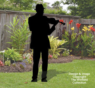 Violin Player Yard Shadow Pattern