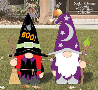 Halloween Garden Gnomes Pattern