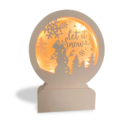 Lighted Snowman Snow Globe
