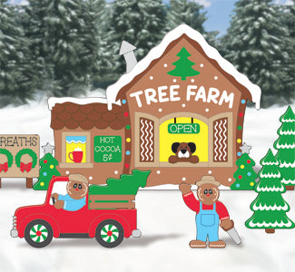 Gingerbread Christmas Tree Farm Premium Pattern