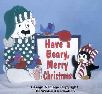 Polar Bear Sign Woodcrafting Pattern