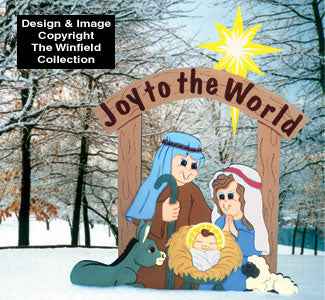 Joy To the World Nativity Wood Pattern