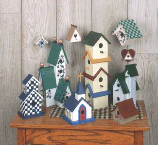 Deco Birdhouses Pattern Set