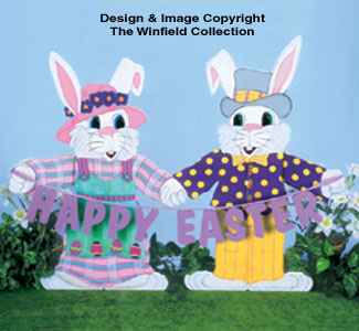 Happy Easter Pair Woodcraft Pattern