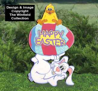 Happy Easter Bunny Woodcraft Pattern(F)