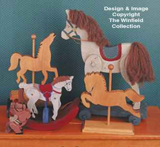 9 Folkart Horses Woodcraft Pattern(F)