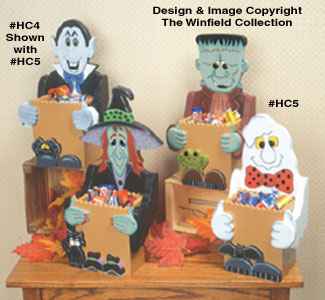 Halloween Candy Boxes Wood Pattern