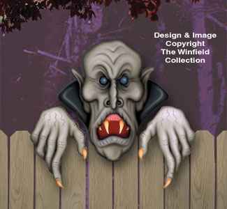 Large Scary Vampire Wood Pattern