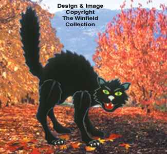 Huge Halloween Cat Woodcraft Pattern