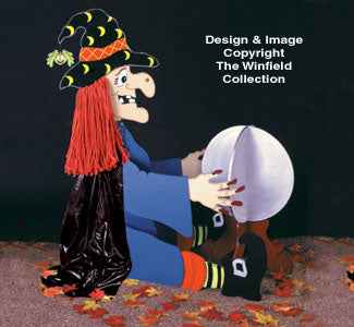 Giant Sitting Witch Woodcraft Pattern(F)