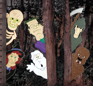 Peeking Ghouls Woodcraft Pattern
