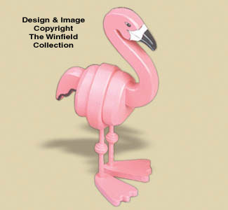 Layered Flamingo Woodcraft Pattern