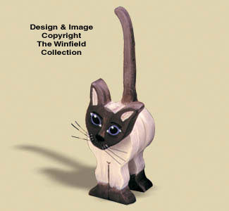 Layered Siamese Cat Woodcraft Pattern - The Winfield Collection