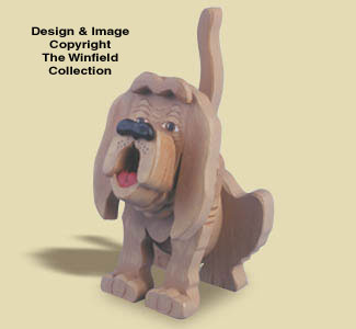 Layered Bloodhound Woodcraft Pattern