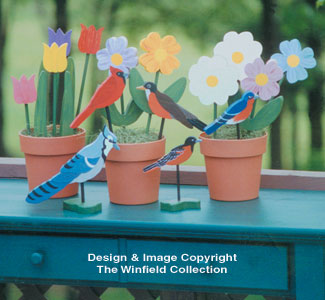 16 Mini Plant Pokes Woodcraft Pattern