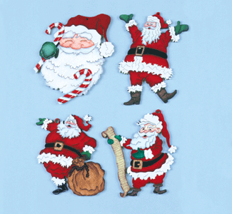Adorable Santa Ornaments Pattern