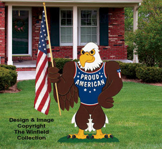 Proud American Eagle Wood Pattern