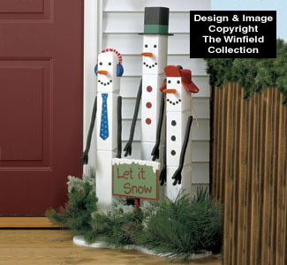 Pole Snowman Trio Woodcraft Pattern – The Winfield Collection