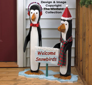 Pole Penguins Woodcrafting Pattern