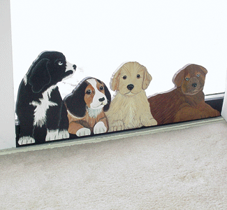 Puppy Sliding Door Locks Pattern