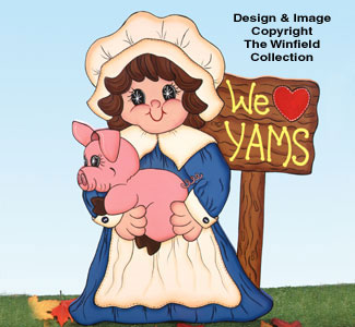 Polly Pilgrim & Pig Woodcraft Pattern(F) - The Winfield Collection