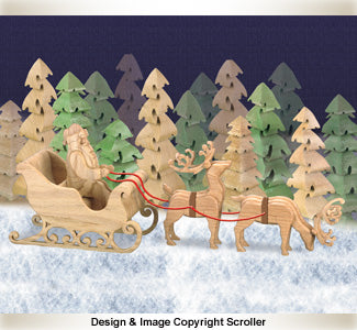 3D Sleigh & Reindeer Scroll Saw Patterns - The Winfield Collection