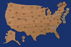 USA Commemoreative Quarters Map Pattern