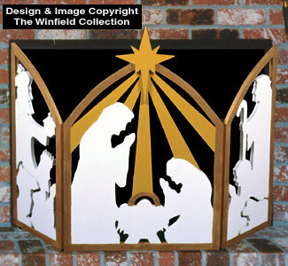 Nativity Fireplace Screen Woodcraft Pattern - The Winfield Collection