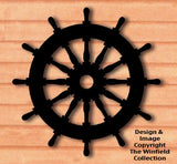 Ships Wheel Shadow Woodcrafting Pattern