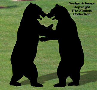 Wrestling Bears Shadow Woodcraft Pattern - The Winfield Collection