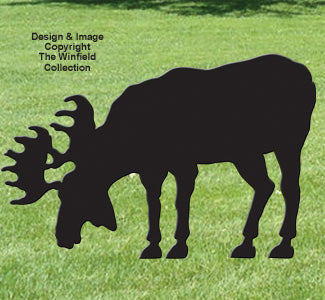 Grazing Moose Shadow Woodcrafting Pattern