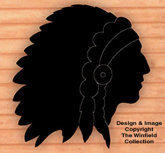 Indian Chief Shadow Woodcrafting Pattern - The Winfield Collection