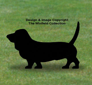Basset Hound Schatten Holzmuster