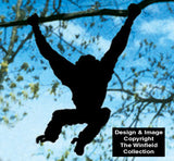 Hanging Monkey Shadow Wood Pattern
