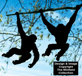 Hanging Monkey Shadow Wood Pattern Set - The Winfield Collection