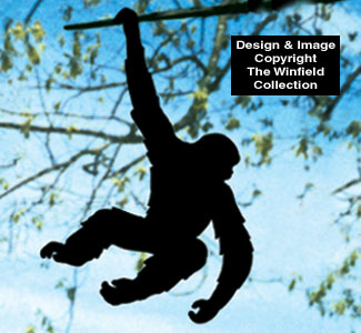 Swinging Monkey Shadow Woodcraft Pattern