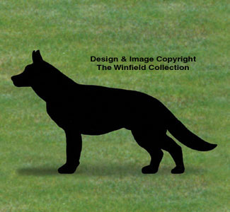 German Shepherd Shadow Wood Pattern