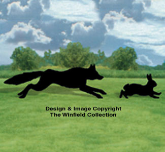 Life-Size Fox Hunt Shadow Wood Pattern