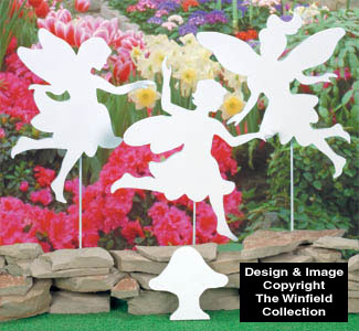 Playful Fairies Shadow Wood Pattern