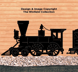 Entire Train Yard Shadow Wood Pattern