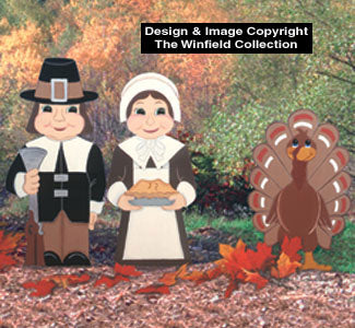 Pilgrim Couple & Turkey Woodcraft Pattern - The Winfield Collection
