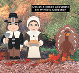 Pilgrim Couple & Turkey Woodcraft Pattern