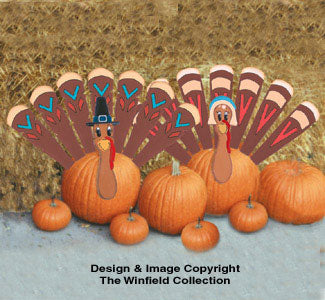 Pumpkin Turkey Woodcraft Pattern - The Winfield Collection