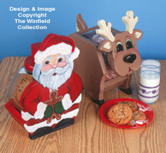 Santa & Reindeer Treat Jars Pattern(F) - The Winfield Collection