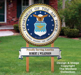 Air Force Yard Sign Woodcrafting Pattern - The Winfield Collection