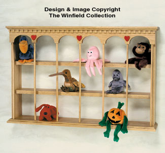 Bean Bag Animal Shelf Woodcraft Pattern