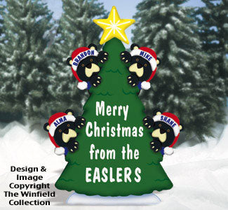 Personalized Christmas Tree Wood Pattern - The Winfield Collection