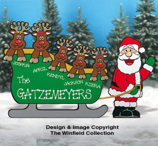 Personalized Family Sleigh Wood Pattern