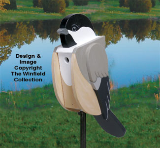 Chickadee-Shaped Birdhouse Wood Plan